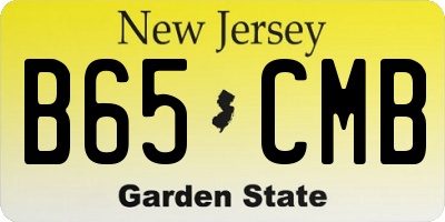 NJ license plate B65CMB