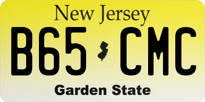 NJ license plate B65CMC