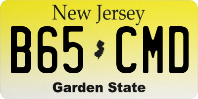 NJ license plate B65CMD