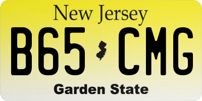 NJ license plate B65CMG
