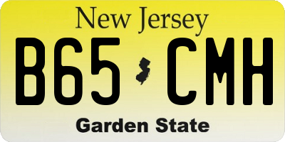 NJ license plate B65CMH