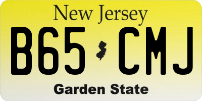 NJ license plate B65CMJ