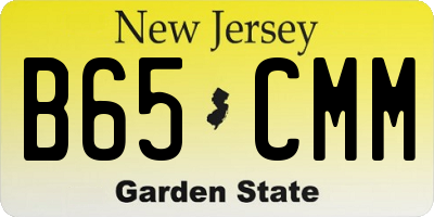 NJ license plate B65CMM