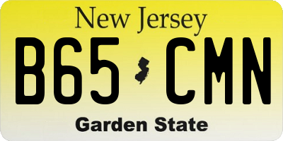 NJ license plate B65CMN