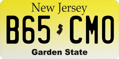 NJ license plate B65CMO
