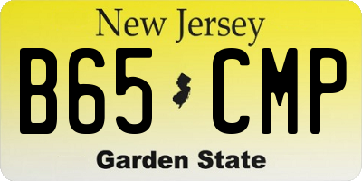 NJ license plate B65CMP