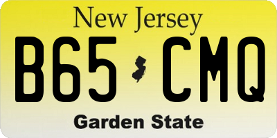 NJ license plate B65CMQ