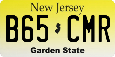 NJ license plate B65CMR