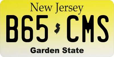 NJ license plate B65CMS