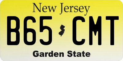 NJ license plate B65CMT