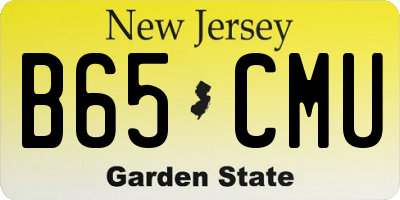 NJ license plate B65CMU