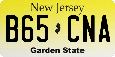 NJ license plate B65CNA