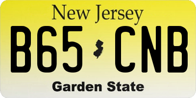 NJ license plate B65CNB