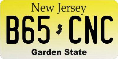 NJ license plate B65CNC