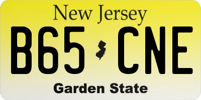NJ license plate B65CNE