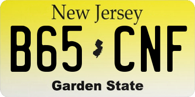 NJ license plate B65CNF