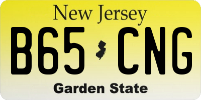 NJ license plate B65CNG