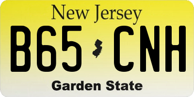 NJ license plate B65CNH