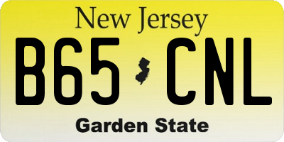 NJ license plate B65CNL