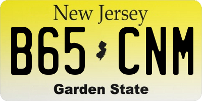 NJ license plate B65CNM