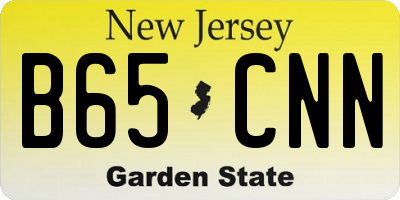 NJ license plate B65CNN