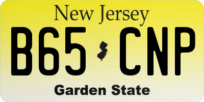NJ license plate B65CNP