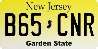 NJ license plate B65CNR