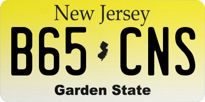 NJ license plate B65CNS