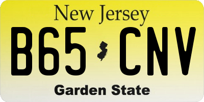 NJ license plate B65CNV