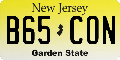 NJ license plate B65CON