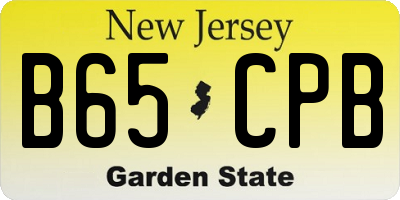 NJ license plate B65CPB