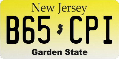 NJ license plate B65CPI