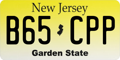 NJ license plate B65CPP