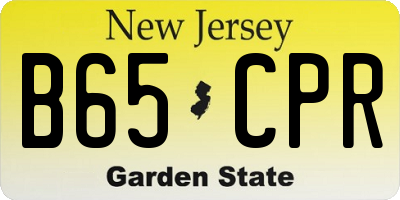 NJ license plate B65CPR