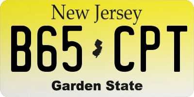 NJ license plate B65CPT
