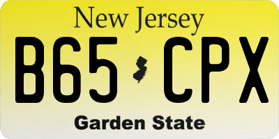 NJ license plate B65CPX