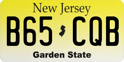 NJ license plate B65CQB