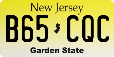 NJ license plate B65CQC