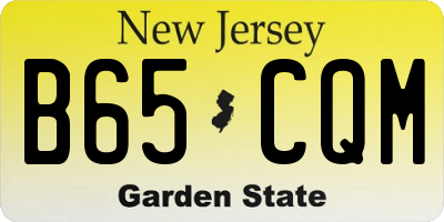 NJ license plate B65CQM
