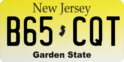 NJ license plate B65CQT