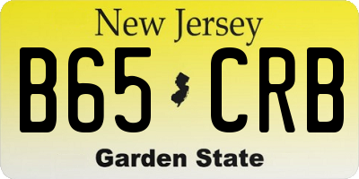 NJ license plate B65CRB
