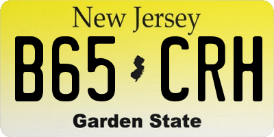NJ license plate B65CRH