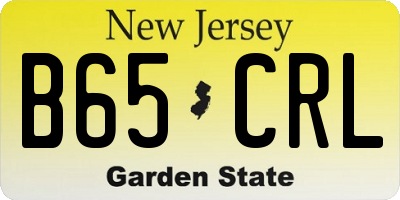 NJ license plate B65CRL