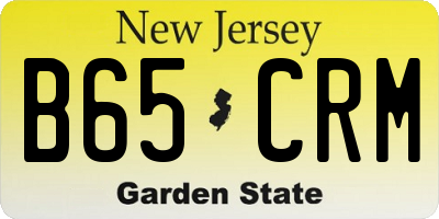 NJ license plate B65CRM