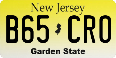 NJ license plate B65CRO