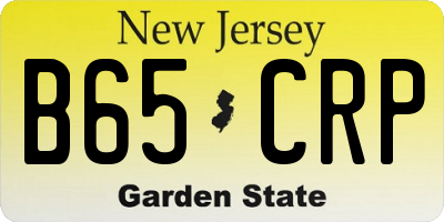 NJ license plate B65CRP