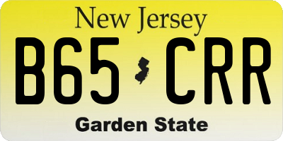 NJ license plate B65CRR