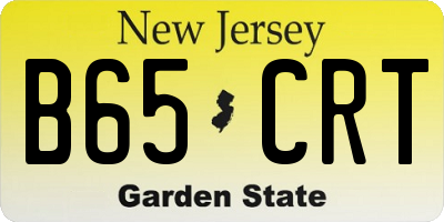 NJ license plate B65CRT