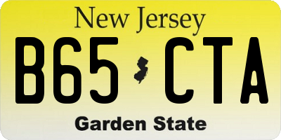 NJ license plate B65CTA