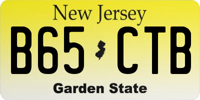 NJ license plate B65CTB